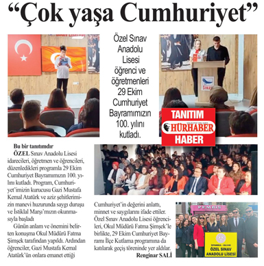 “Çok yaşa Cumhuriyet”