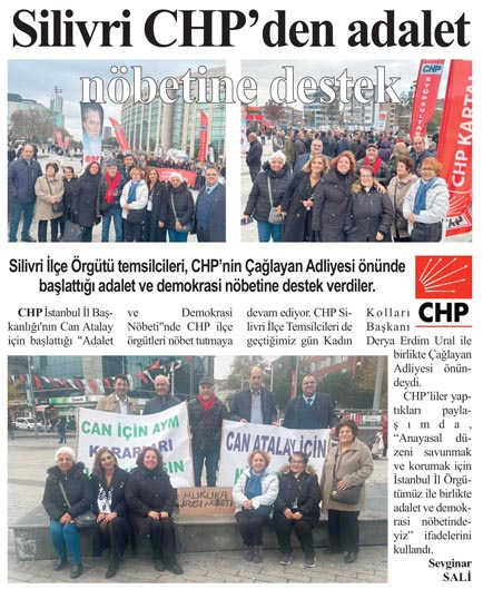 Silivri CHP’den adalet nöbetine destek