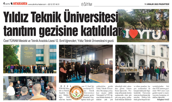 Yıldız Teknik Üniversitesi tanıtım gezisine katıldılar