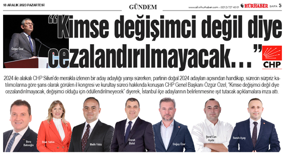 “Kimse değişimci değil diye cezalandırılmayacak…”