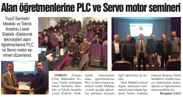 Alan öğretmenlerine PLC ve Servo motor semineri