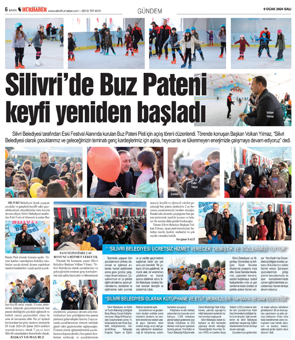 Silivri’de Buz Pateni keyfi yeniden başladı