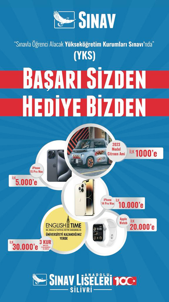 “Başarı sizden, hediye bizden”