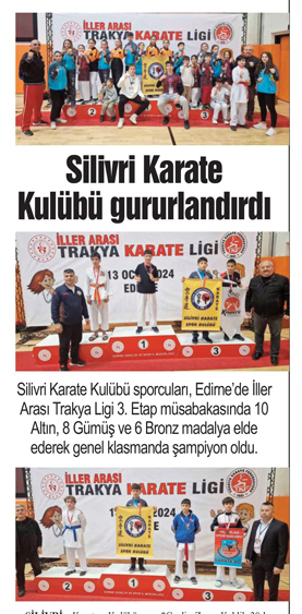 Silivri Karate  Kulübü gururlandırdı