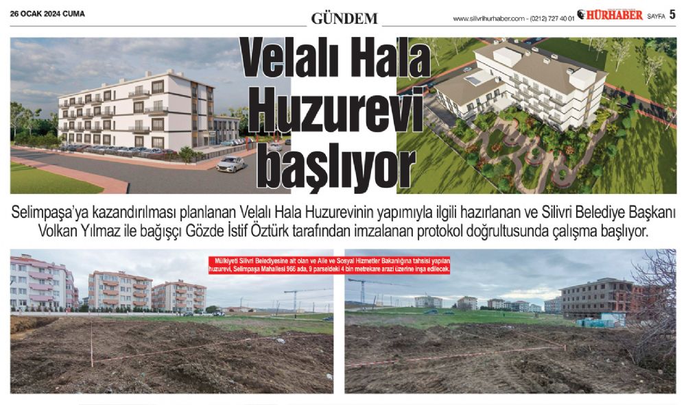 Velalı Hala Huzurevi başlıyor