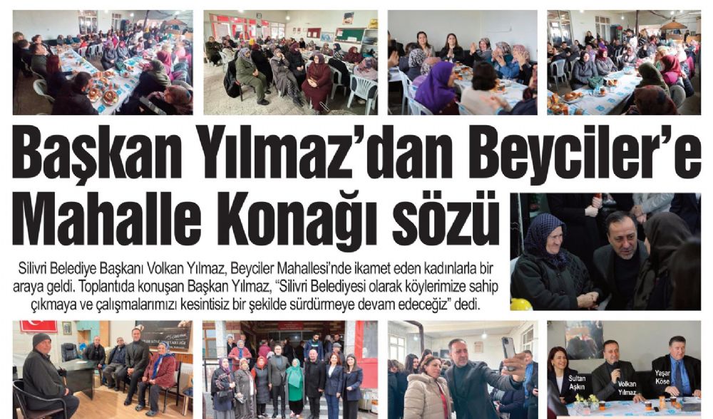 Başkan Yılmaz’dan Beyciler’e Mahalle Konağı sözü