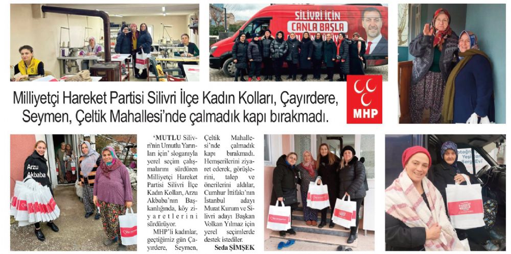 MHP’li kadınlar Çayırdere, Seymen ve Çeltik’te