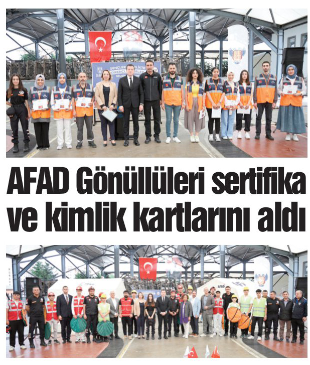 AFAD Gönüllüleri sertifika ve kimlik kartlarını aldı