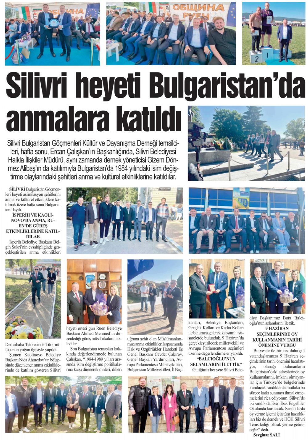 Silivri heyeti Bulgaristan’da anmalara katıldı