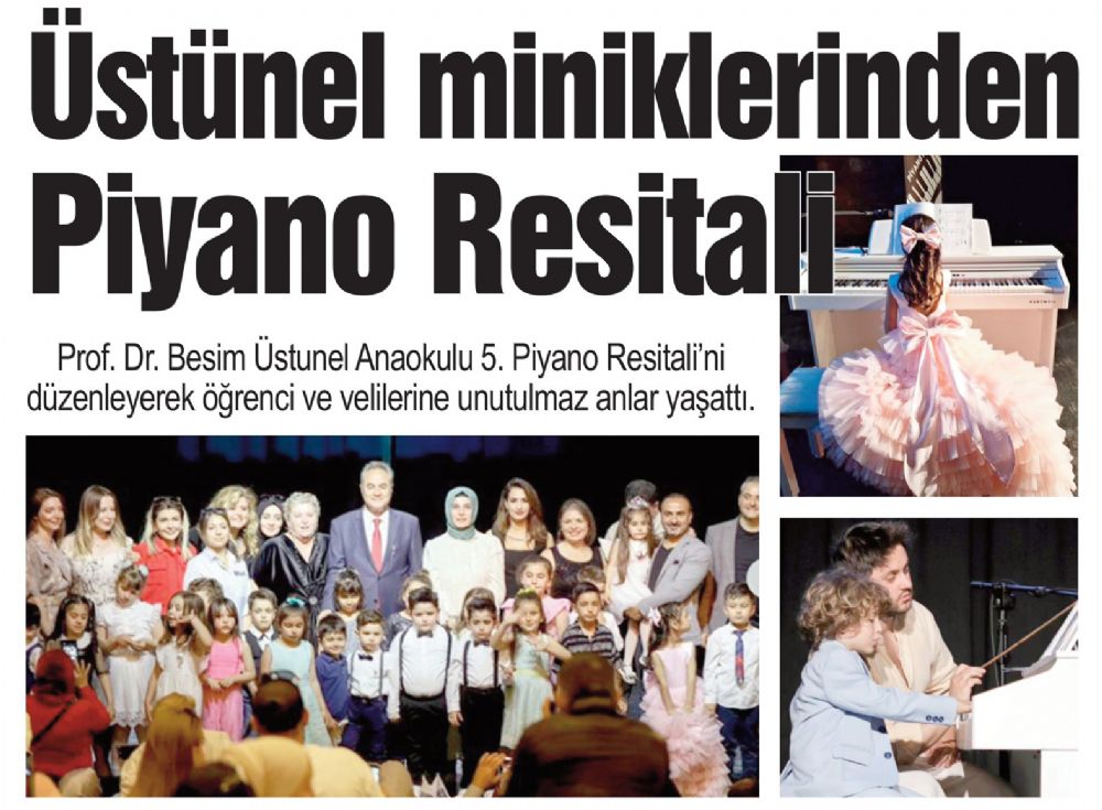 Üstünel miniklerinden Piyano Resitali