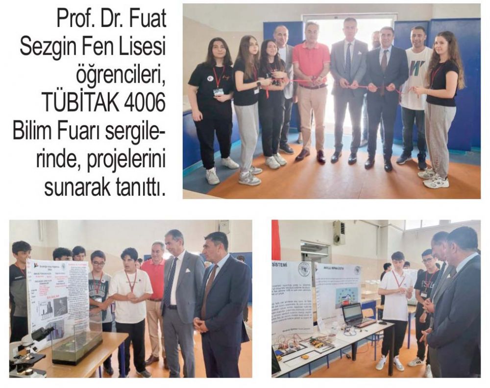 Prof. Dr. Fuat Sezgin Fen Lisesi’nde Bilim Fuarı