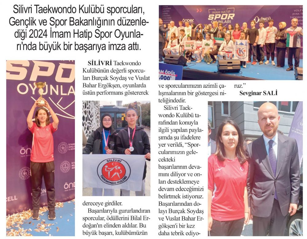 Silivri Taekwondo Kulübü sporcularından büyük başarı