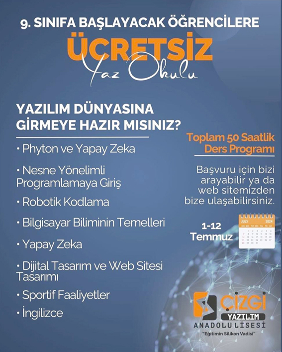 9. Sınıf Öğrencilerine Ücretsiz Yaz Okulu Fırsatı