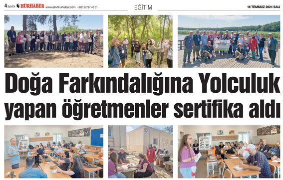 Doğa Farkındalığına Yolculuk yapan öğretmenler sertifika aldı