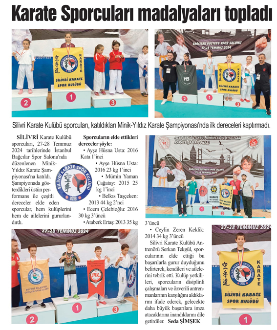 Karate Sporcuları madalyaları topladı