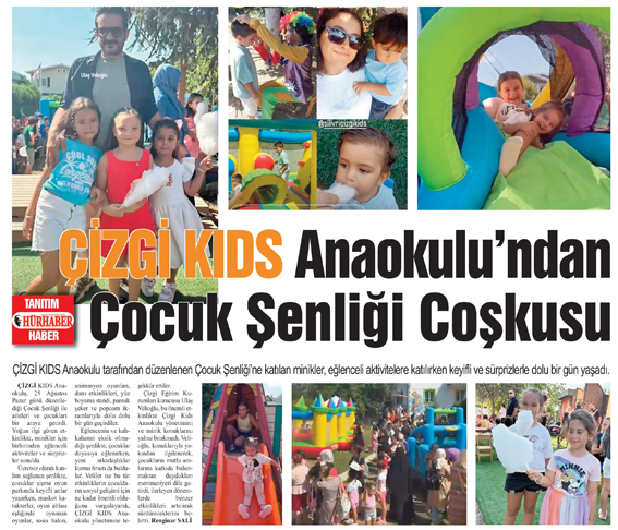 ÇİZGİ KIDS Anaokulu’ndan Çocuk Şenliği Coşkusu