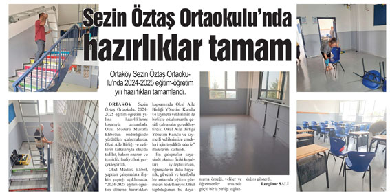 Sezin Öztaş Ortaokulu’nda hazırlıklar tamam