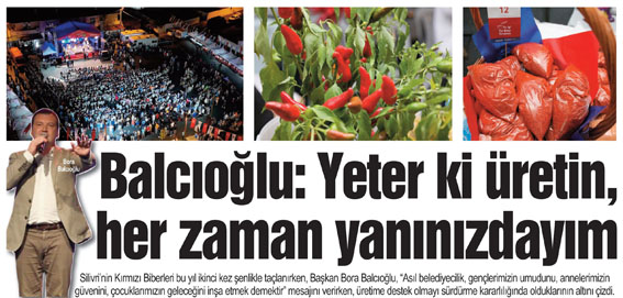 Balcıoğlu: Yeter ki üretin, her zaman yanınızdayım