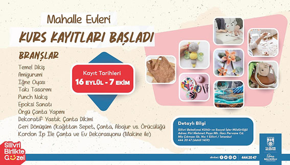 Mahalle Evleri Kurs Kayıtları başladı