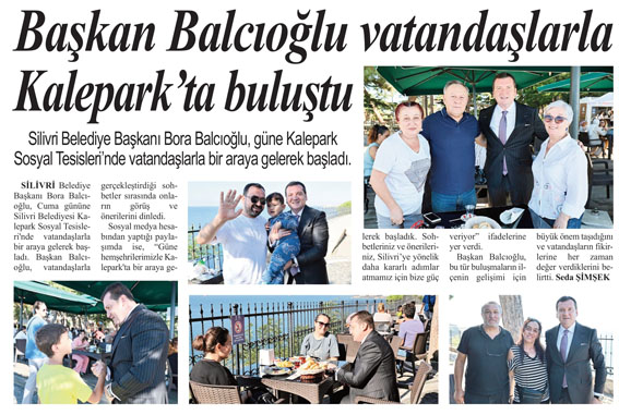 Başkan Balcıoğlu vatandaşlarla Kalepark’ta buluştu