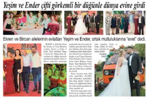 Yeşim ve Ender çifti görkemli bir düğünle dünya evine girdi