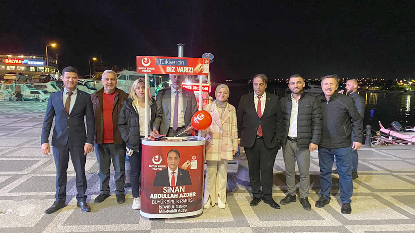 Silivri Sahilinde stand çalışması